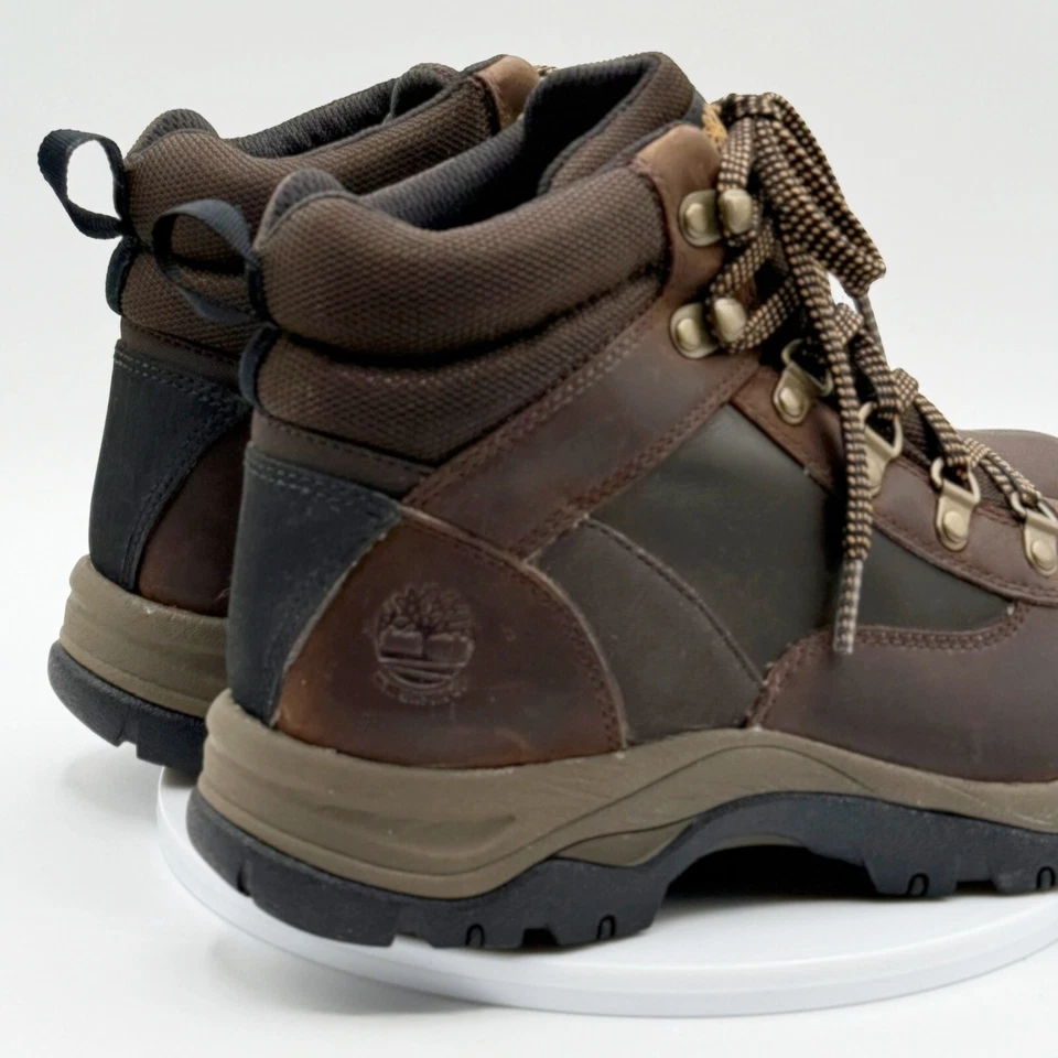 Timberland Keele Ridge Mid Hiker Boots Women Sz 8.5 Brown Leather Lace-Up Hiking - Image 3 of 4