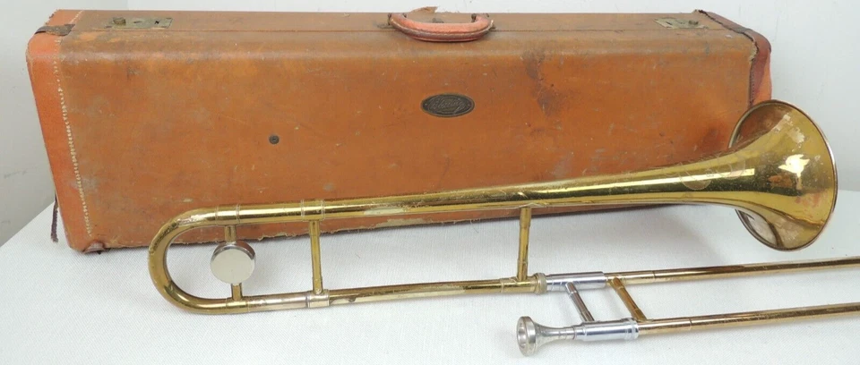 Trombón EK Blessing 1956🎵Bb tenor estándar restaurado estuche y MP SN 72265 Foto 2 de 4