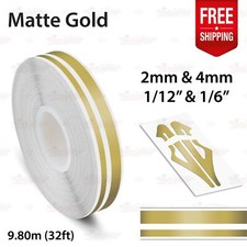 Matte Gold Roll Pin Stripe Car Striping Line Tape Decal Adhesive Vinyl Sticker