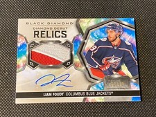 20/21 BLACK DIAMOND LIAM FOUDY DD-LF DIAMOND DEBUT RELICS PATCH AUTO 32/49