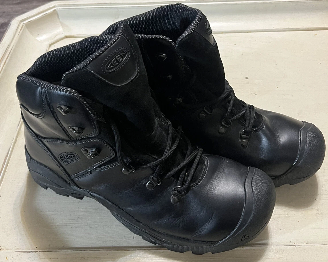 Keen Cleveland 1007030 Soft Toe Black Work Boots Men Size 15 EE