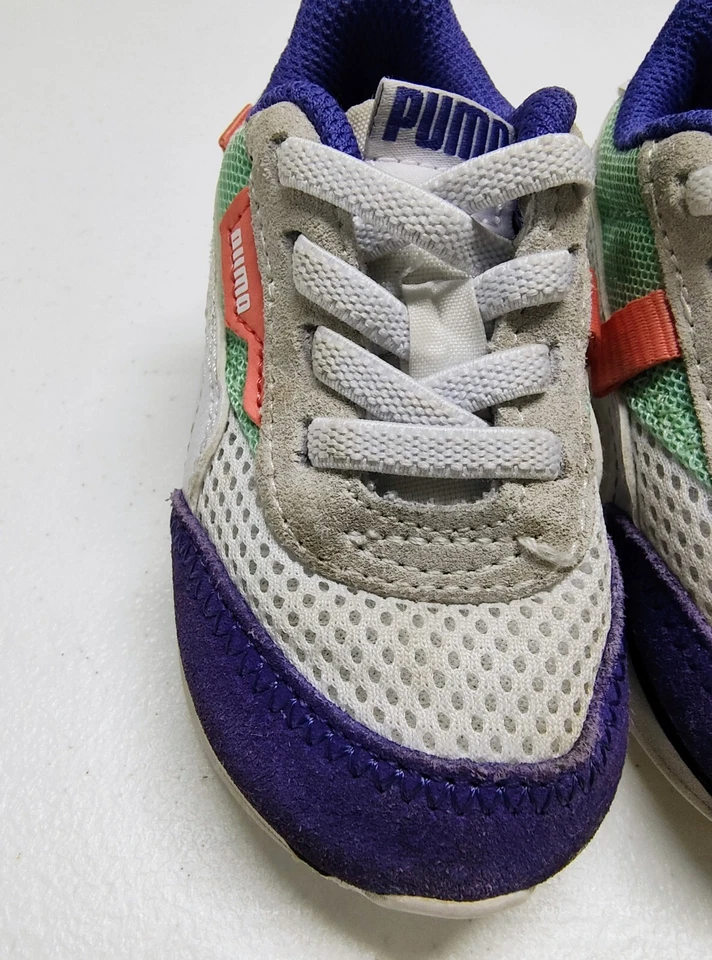 PUMA Bebé Niña Zapatos Future Rider Púrpura Lindo Infante Niño Tenis Talla 5c Foto 4 de 4