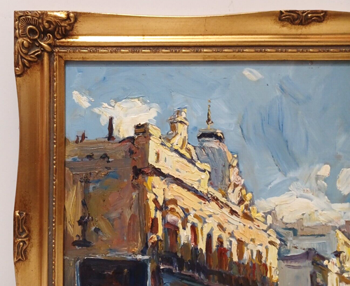 LISTED URUGUAYAN Wm. MOREIRA CRUZ Sd ORIG OIL on MASONITE "JUNCAL" MONTEVIDEO - Picture 4 of 9