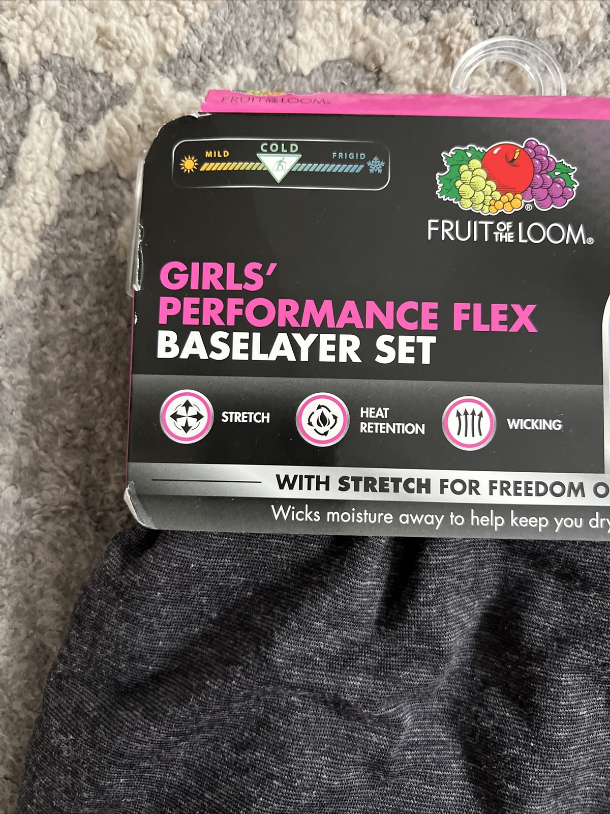 Fruit of the Loom Girls Performance Flex Baselayer Set Stretch size S XS eBay