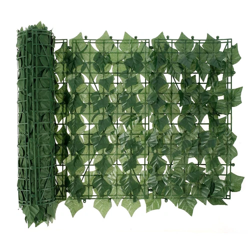 120*40in Artificial Hedge Ivy Leaves Privacy Fence Panel Wall Outdoor Decor - Picture 3 of 5
