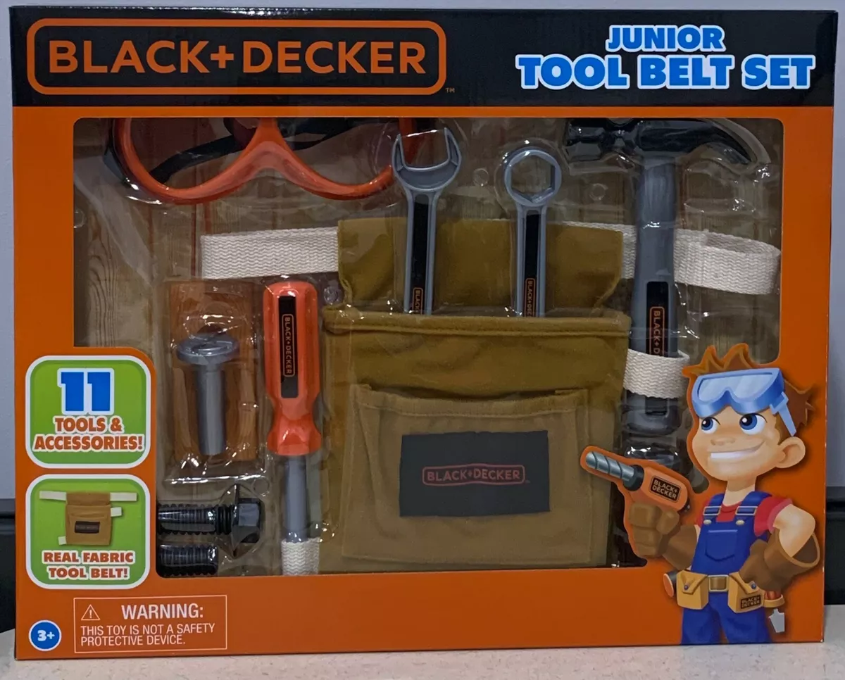  Black + Decker Jr Tool Belt Set with 11 Tools and