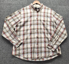 DOCKERS Men's Shirt Multicolor Size L Plaid Long Sleeve Button Down Cotton Blend