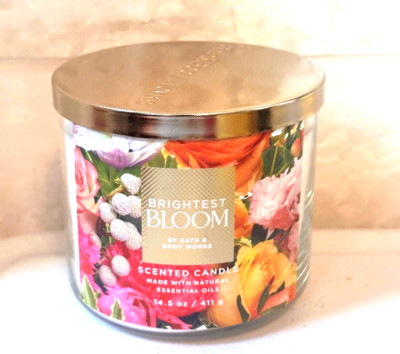 Bath & Body Works BRIGHTEST BLOOM Candle Large 3 Wick Scented 14.5 oz  NEW
