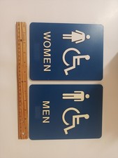 pair of ADA restroom signs 6 x 8