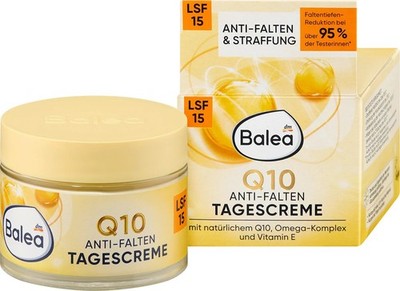 10 x 50ml Balea Anti-Wrinkle Face Cream Q10 SPF 15