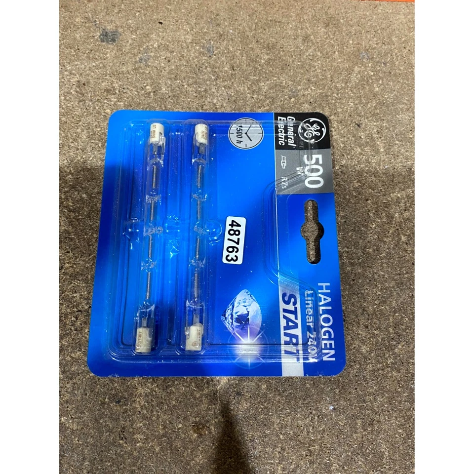 General Electric R7S Linear Halogen Bulbs 500W 9700 Lumen Double Ended Pack of 3 - Image 3 of 4