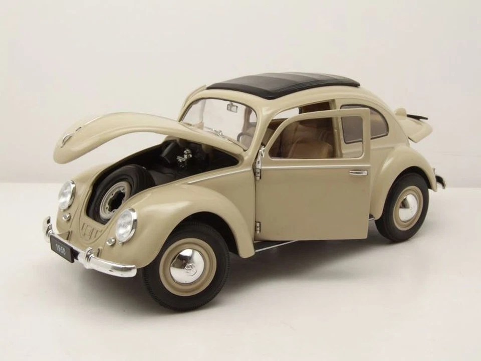 WELLY, VOLKSWAGEN Maggiolino classico 1950 Beige, 1/18,  WEL18040BEIGE - Immagine 3 di 4