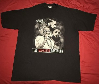 Nipsey Hussle The Marathon Continues Memorial Shirt Pro Club Heavyweight 5XL USA