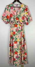 Old Navy Maxi Dress XL Floral Cut Out Waist Boho Cottagecore Fairy Garden Party