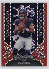 2023 Panini Rookies & Stars Crusade Red Plaid Prizm CJ Stroud #CR-12 04ag