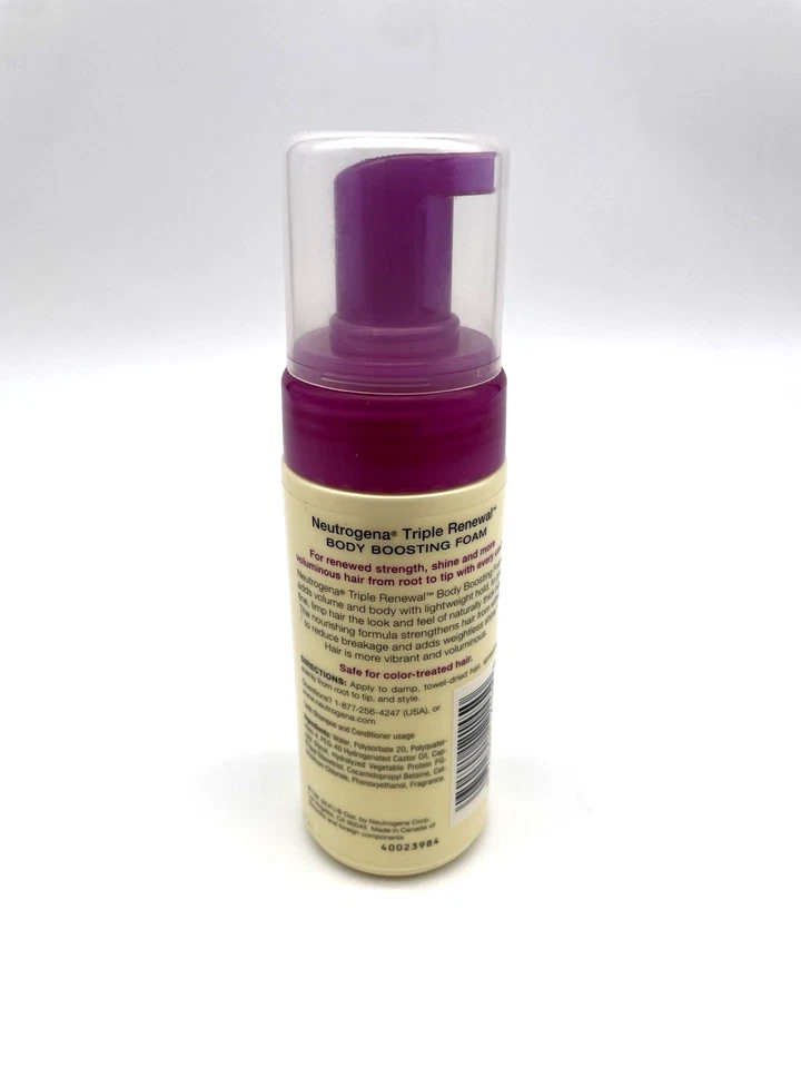Neutrogena Triple Renovación Espuma Potenciadora Corporal 4 OZ 118 ml Volumen Fuerza Brillo Foto 3 de 4
