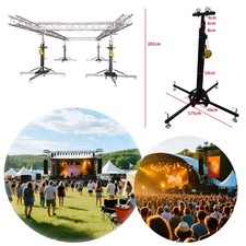 228Inch Professional Foldable Heavy Duty Crank Stage Light Stand With Outriggers