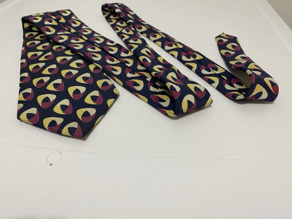 Corbata para el cuello Preswick & Moore multicolor hecha a mano 100 % seda para hombre hecha en China Foto 2 de 4