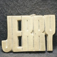 XE29118 AWESOME VINTAGE 1978  JERRY  NAME FASHION MENS SOLID BRASS BELT BUCKLE