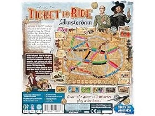 Days of Wonder Ticket to Ride Amsterdam Family Board Game Ages 8+ For 2 to 4 Pla - Image 2 of 2