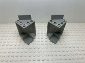 (2) LEGO 2345 Light Gray Panel 3x3x6 Corner Wall 6278 Enchanted Island Pirates