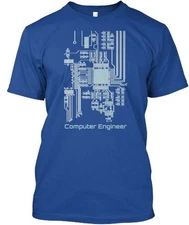 T Computer Engineer Microchip - Premium T-Shirt Made in the USA Size S to 5XL