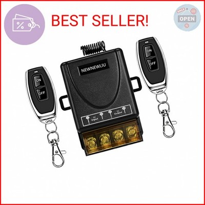NEWNEWLIU 12 Volt Remote Switch Wireless,DC12V/24V/48V/72V/30A Relay,Remote Cont