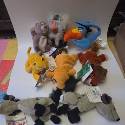 8 Disney  Bean Bag 8'' Lion King  Kovu Kiara  Simba rafiki ZAZU GOP BANZAI SHENZI