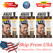 3x Just For Men Control GX Grey-Reducing Shampoo Conditioner, 4 OZ