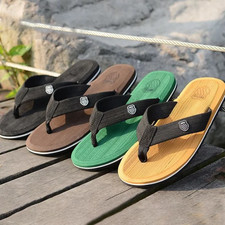 Mens Flip Flops Thong Sandals Shower Beach Slider Slip On Summer Casual Slipper