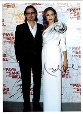 ANGELINA JOLIE & BRAD PITT - Original handsignierte Autogramme auf Foto (2383)