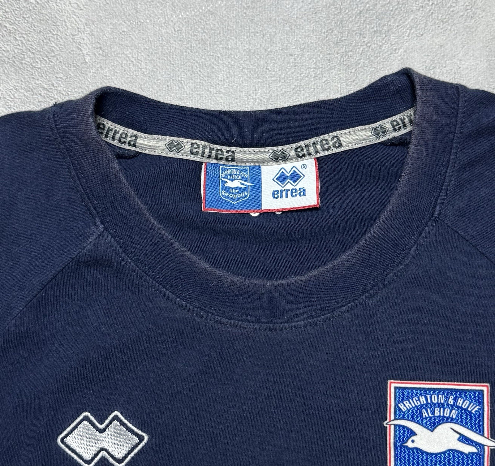 BRIGHTON & HOVE ALBION 2002 2004 FOOTBALL SOCCER COTTON T-SHIRT ERREA SIZE XXL