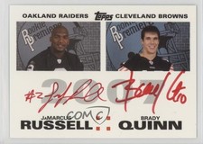 2007 Topps Rookie Premiere Dual Red Ink JaMarcus Russell Brady Quinn Auto 0m89