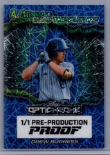 Drew Burress 2025 Leaf Optichrome Baseball 1/1 Pre Production Proof