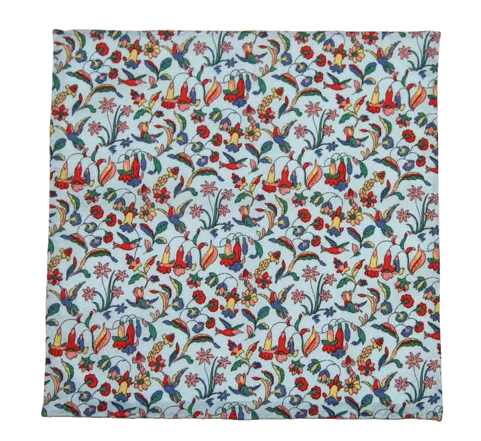 Новый вручную сшитый хлопок карман квадратный флора и фауна птицы цветочный мужской - Изображение 3 из 3