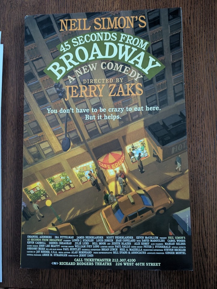 Broadway Poster Window Card 14X22" A Wide Range in Alpha Order | eBay