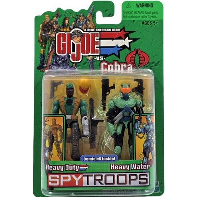 HEAVY DUTY WATER FIGURES G.I JOE 2003 SPY TROOPS HASBRO GI OVP COBRA COMIC #6