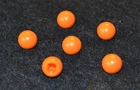 (6) 1x1 Orange #1 Ball End Cap w/ "+" Insert Hole ~ Technic ~ New Lego Parts ~