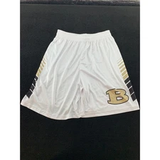 Power Tek Mens Athletic Shorts White Gold Black Letter B Performance Gear Size M