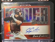 GAVIN GRAHOVAC 2024 Leaf Vivid Prismatic Red Power Brokers 4/8 Auto￼Texas A&M RC