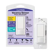Maestro Vacancy-Only Sensor Switch, 5-Amp, Single-Pole/Multi-Location, White (MS