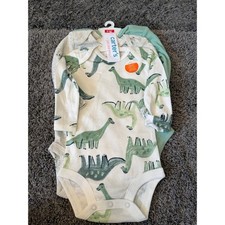 Boys Dinosaurs Carters 3 pack Long-sleeve Bodysuit Set, New 6M