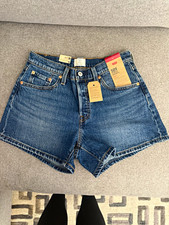 Levi s 501 Curve Shorts Women s 29 Blue Medium Wash Stretch Denim 5-Pocket