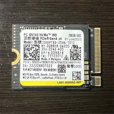 Western Digital PC SN740 256GB NVMe M.2 2230 PCIe Gen4 x4 SSD TRIM SMART