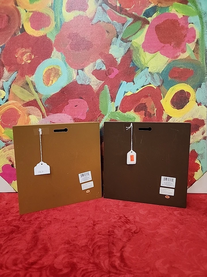 Lote de 2 Placas de Pared MADERA DE CABALLO Vaquero Granja Western Nuevo Foto 4 de 4