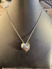 Collana Tiffany & Co. in argento sterling 925 con ciondolo cuore piegato 16 pollici