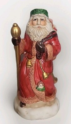 Lazarus AMC New York ceramic hand-painted Santa 8'' Tall Used Original Box