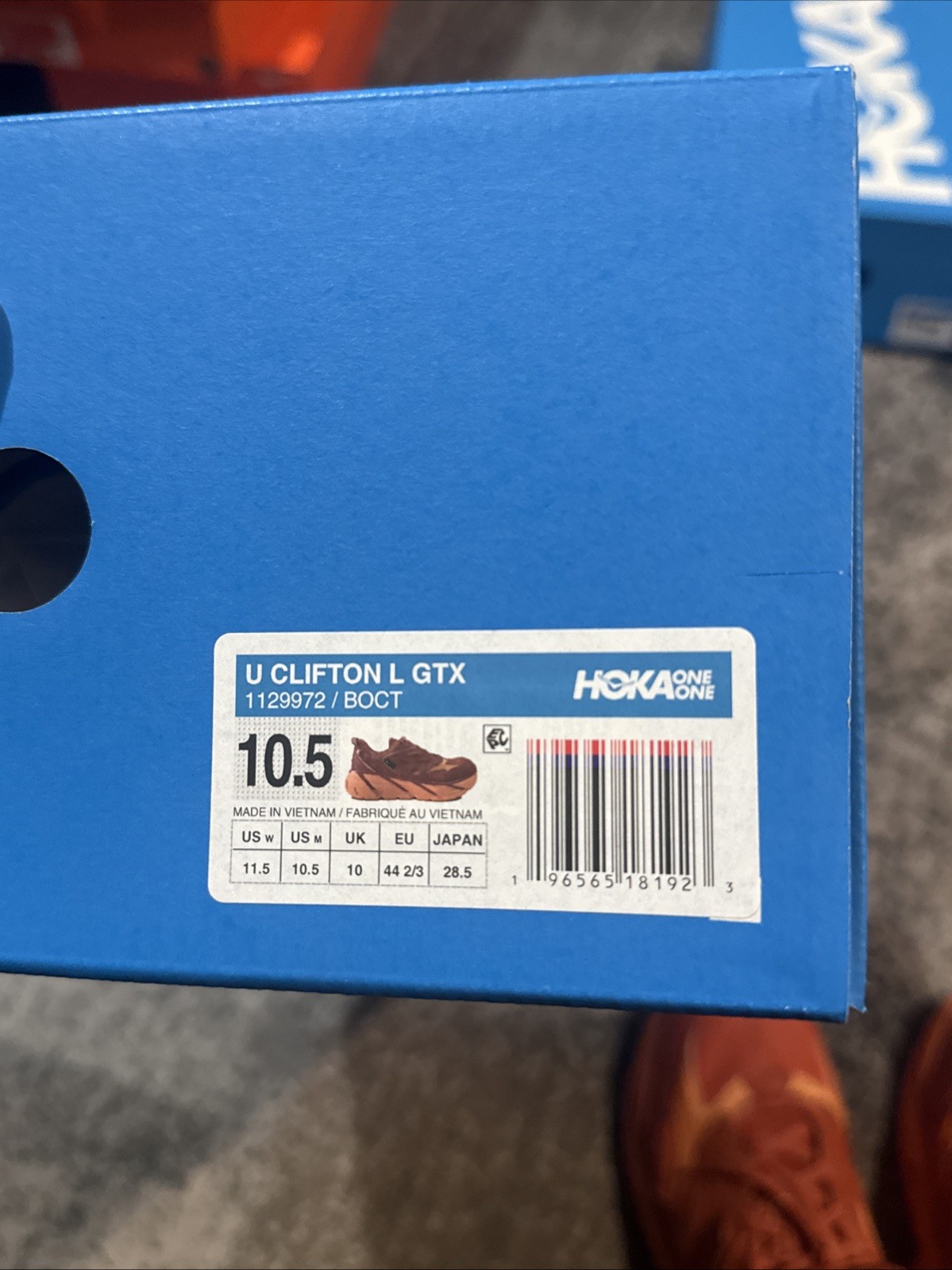 Size 10.5 - Hoka One One HOKA Clifton L GORE-TEX Burnt Ochre thumbnail 6