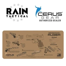 Ruger® RXM® Instructional Gun Mat Jumbo 12" X 27" Cerus Gear FDE