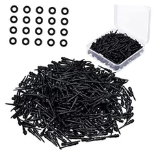  600 Pieces 2BA Thread Plastic Dart Tips Points and 600 Pieces Classic Black